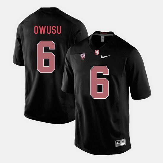 Men Stanford Cardinal Francis Owusu College Football Black Jersey