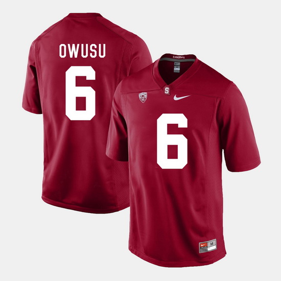 Men Stanford Cardinal Francis Owusu College Football Cardinal Je