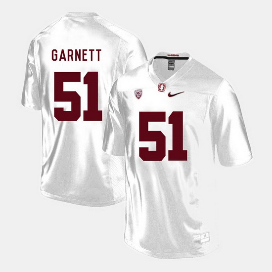 Men Stanford Cardinal Joshua Garnett College Football White Jersey