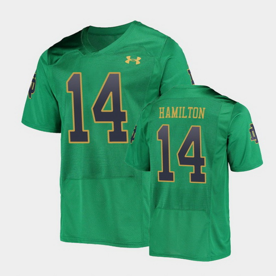 Men Notre Dame Fighting Irish Kyle Hamilton College Football Green Replica Jersey