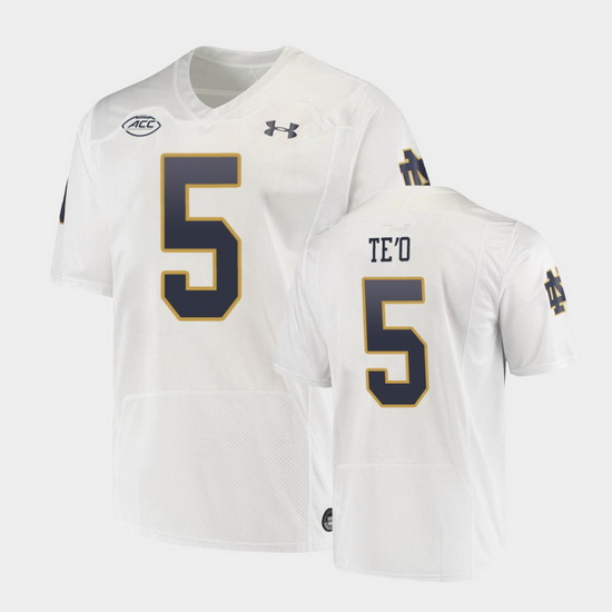 Men Notre Dame Fighting Irish Manti Te'O Replica White College F