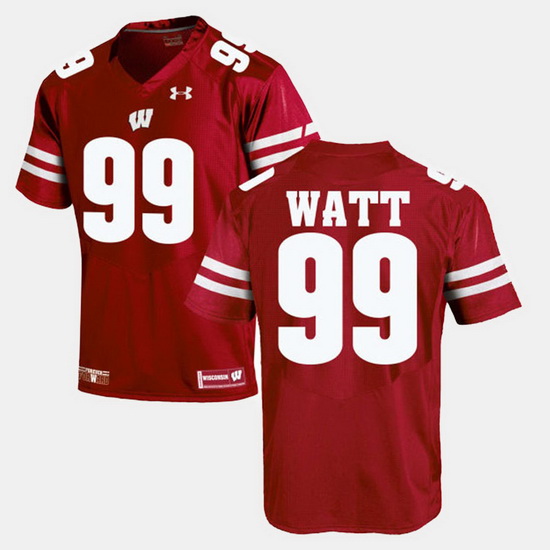 Men Wisconsin Badgers J.J. Watt Alumni Football Game Red Jersey