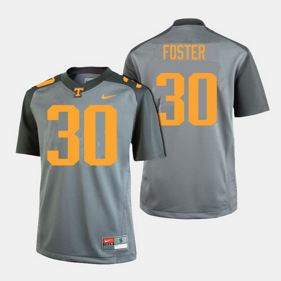 Men Tennessee Volunteers Holden Foster College Football Gray Jersey