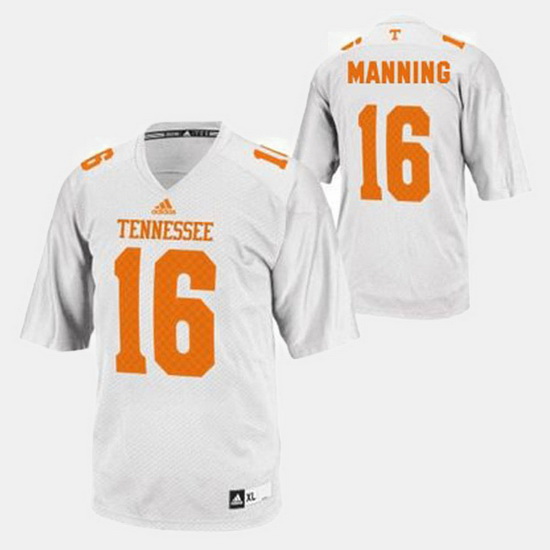 Men Tennessee Volunteers Peyton Manning College Football White Jersey