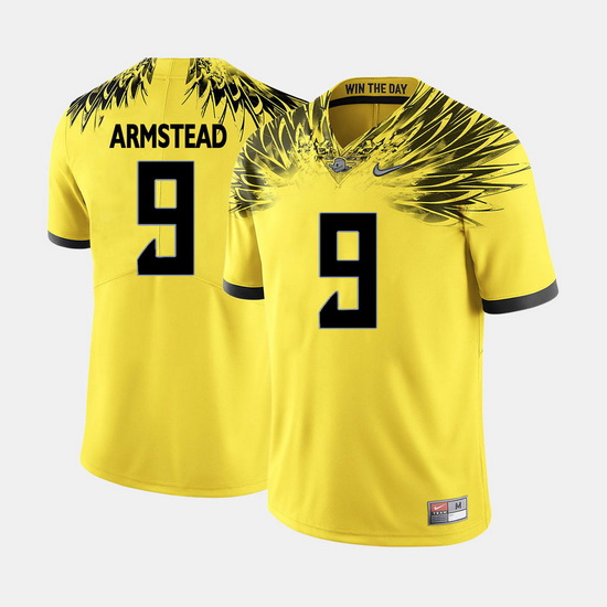 Men Oregon Ducks Arik Armstead College Football Yellow Jersey