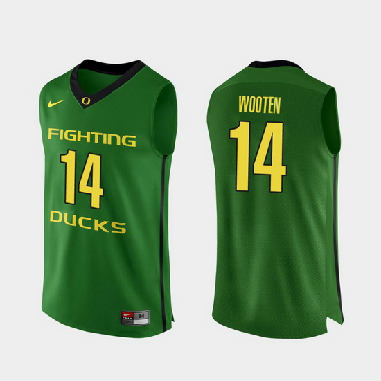 Men Oregon Ducks Kenny Wooten Apple Green Authentic College Basketball Jersey