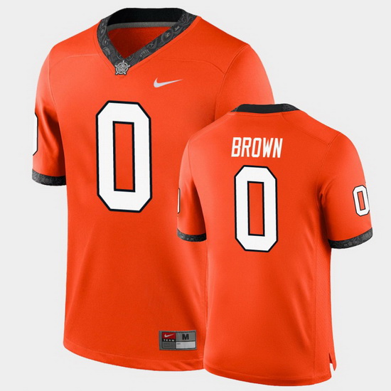 Men Oklahoma State Cowboys Ld Brown College Football Orange Game Jersey