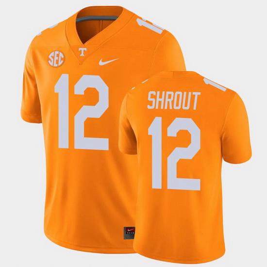 Men Tennessee Volunteers J.T. Shrout College Football Orange Alumni Player Game Jersey