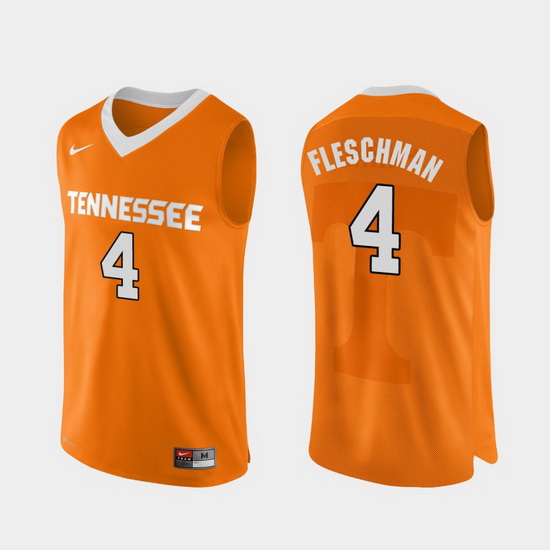 Men Tennessee Volunteers Jacob Fleschman Orange Authentic Performace College Basketball Jersey