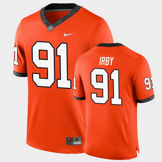 Men Oklahoma State Cowboys Tyren Irby College Football Orange Game Jersey