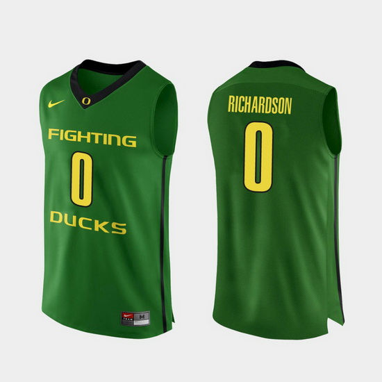 Men Oregon Ducks Will Richardson Apple Green Authentic College Basketball Jersey