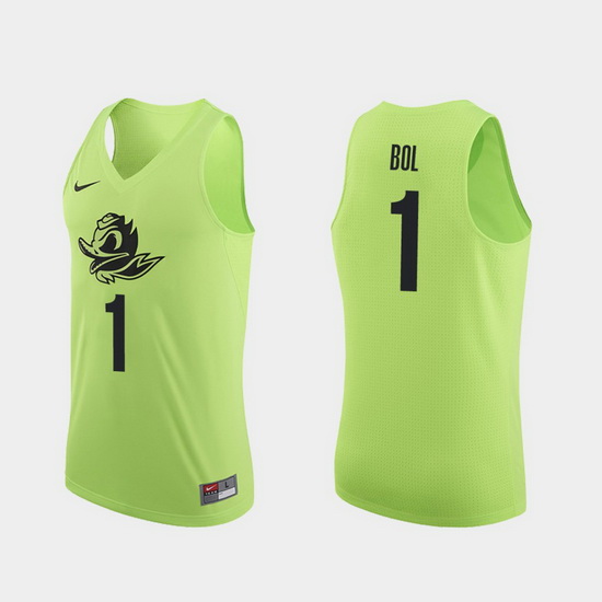 Men Oregon Ducks Bol Bol Apple Green Authentic College Basketball Jersey 0A