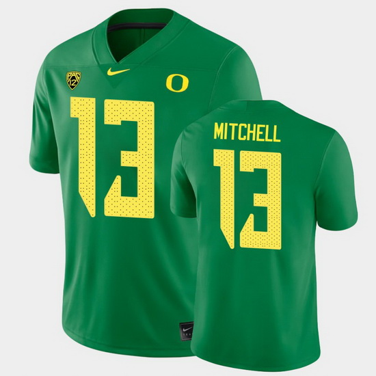 Men Oregon Ducks Dillon Mitchell College Football Green Game Jersey