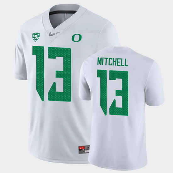 Men Oregon Ducks Dillon Mitchell Game White College Football Jersey