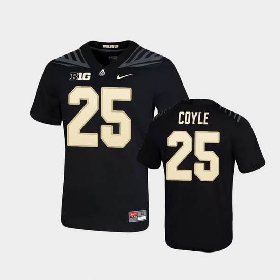 Men Purdue Boilermakers Tyler Coyle Game Football Black Jersey