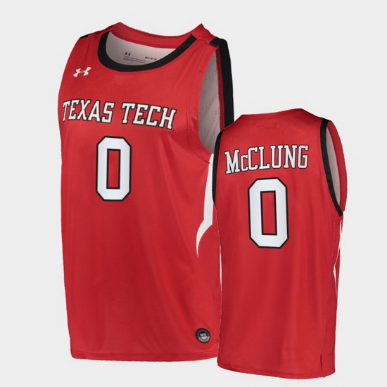 Men Texas Tech Red Raiders Mac Mcclung Alternate Red Basketball 