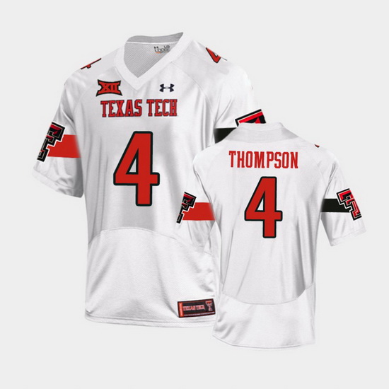 Men Texas Tech Red Raiders Sarodorick Thompson Replica White Foo