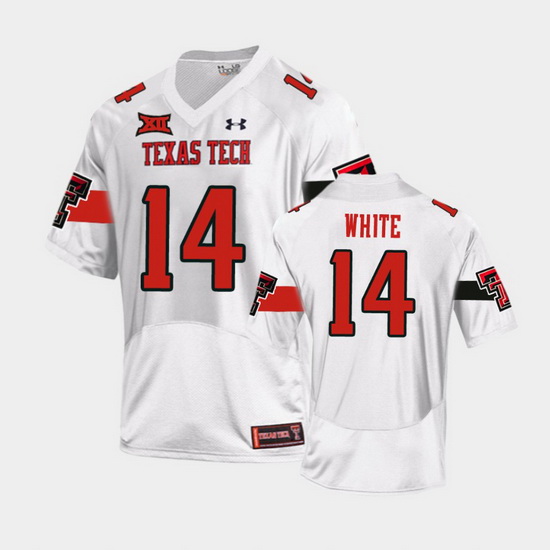 Men Texas Tech Red Raiders Xavier White Replica White Football Team Jersey