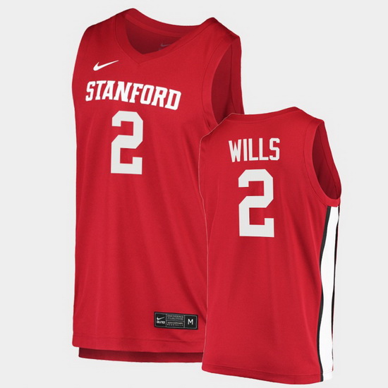 Men Stanford Cardinal Bryce Wills College Basketball Red 2020 21 Jersey