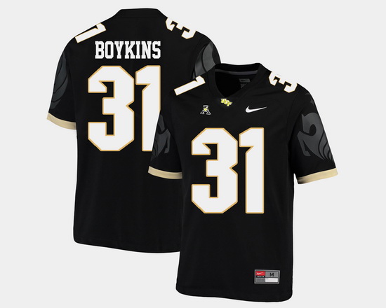 Men Ucf Knights Jeremy Boykins Black College Football Aac Jersey