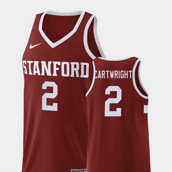 Men Stanford Cardinal Robert Cartwright Wine Replica College Basketball Jersey