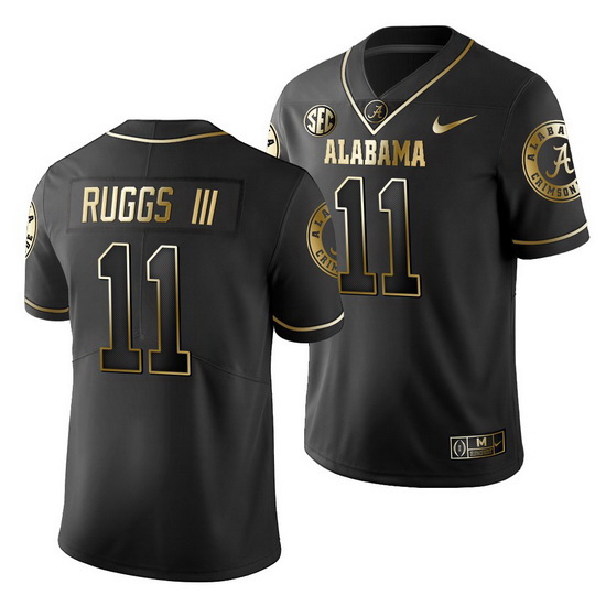 Alabama Crimson Tide Henry Ruggs Iii Black Golden Edition Men'S Jersey