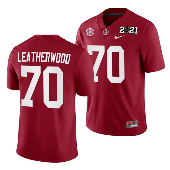 Alabama Crimson Tide Alex Leatherwood Crimson 2021 Rose Bowl Champions College Football Playoff Coll