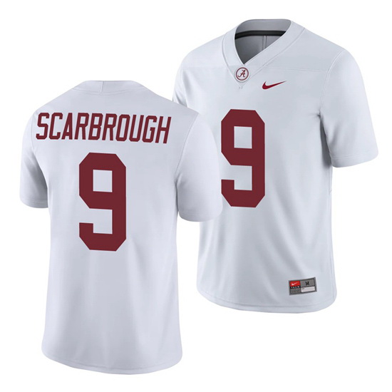 Alabama Crimson Tide Bo Scarbrough White College Football Men's Game Jersey