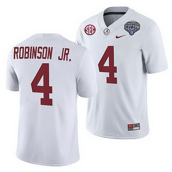 Alabama Crimson Tide Brian Robinson Jr. White 2021 Cotton Bowl C