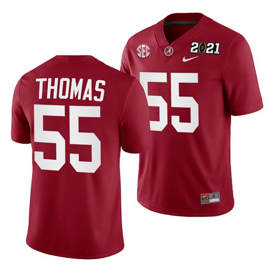 Alabama Crimson Tide Derrick Thomas Crimson 2021 Rose Bowl Champions College Football Playoff Colleg