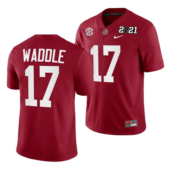 Alabama Crimson Tide Jaylen Waddle Crimson 2021 Rose Bowl Champions College Football Playoff College