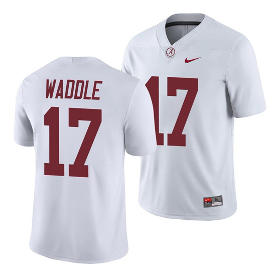 Alabama Crimson Tide Jaylen Waddle White College Football Men's 