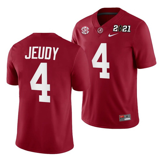 Alabama Crimson Tide Jerry Jeudy Crimson 2021 Rose Bowl Champions College Football Playoff College F