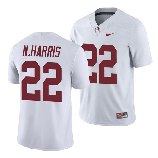 Alabama Crimson Tide Najee Harris White College Football Men's G