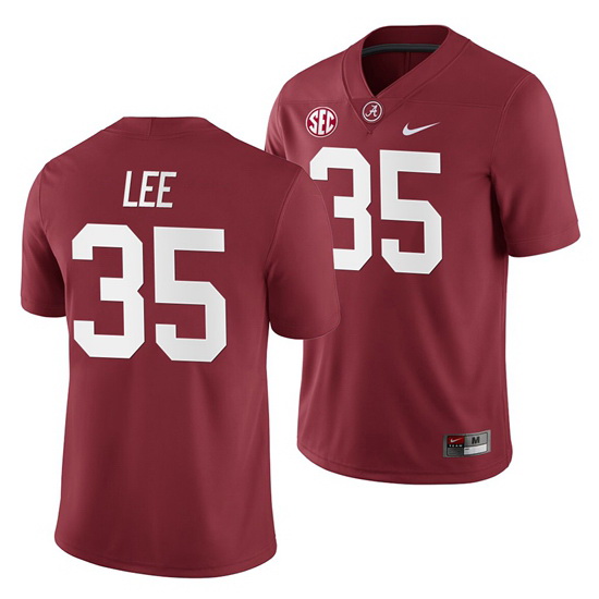 Alabama Crimson Tide Shane Lee Crimson 2019 Home Game Jersey NCA