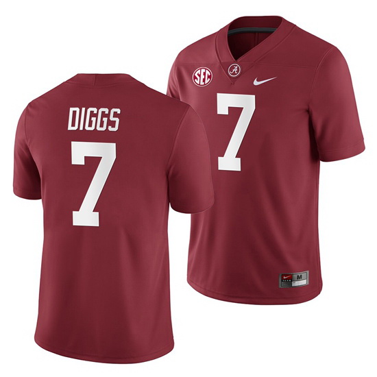 Alabama Crimson Tide Trevon Diggs Crimson 2019 Home Game Jersey NCAA Football