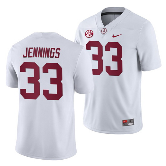 NCAA Football Alabama Crimson Tide Anfernee Jennings White 2019 