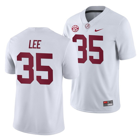 NCAA Football Alabama Crimson Tide Shane Lee White 2019 Away Game Jersey