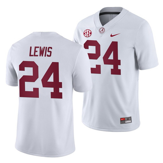 NCAA Football Alabama Crimson Tide Terrell Lewis White 2019 Away