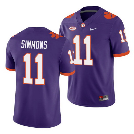 Clemson Tigers Isaiah Simmons Purple College Football Men'S Jers