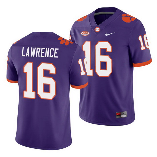 Clemson Tigers Trevor Lawrence Purple College Football Men'S Jer