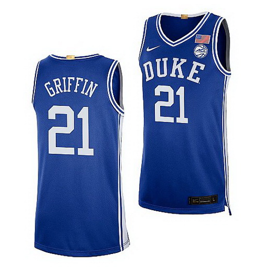 Duke Blue Devils Aj Griffin Royal College Basketball 2021 22Authentic Jersey