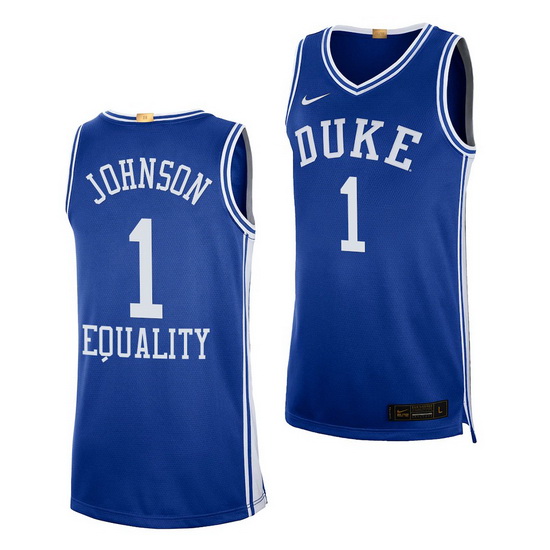 Duke Blue Devils Jalen Johnson Blue Equality Social Justice Men 