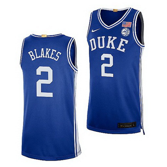 Duke Blue Devils Jaylen Blakes Royal College Basketball 2021 22Authentic Jersey