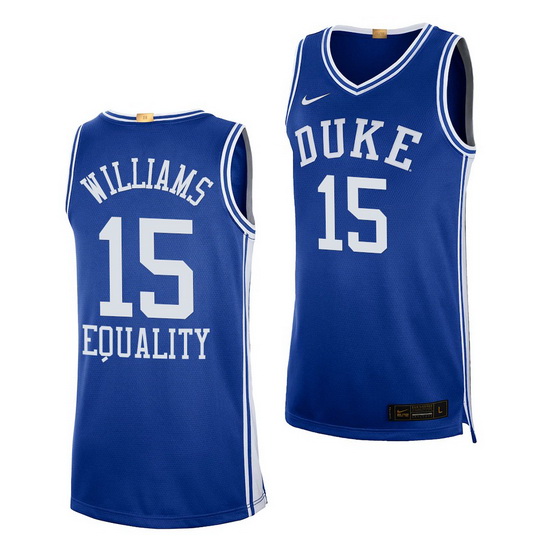 Duke Blue Devils Mark Williams Blue Equality Social Justice Men Jersey