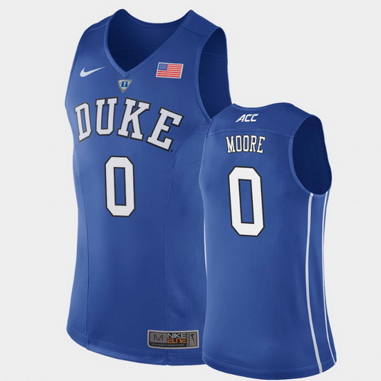 Duke Blue Devils Wendell Moore Royal Authentic Men'S Jersey