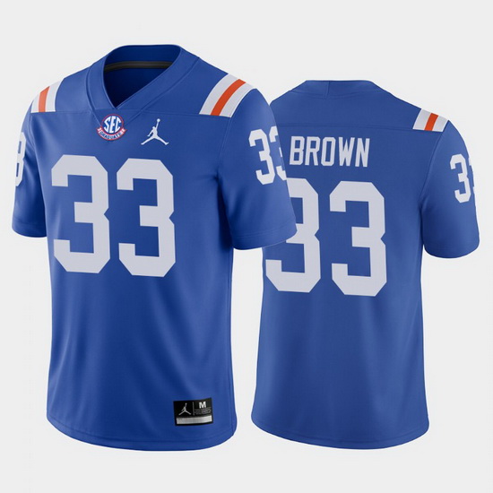 Florida Gators Trent Brown Royal Throwback Men'S Jersey