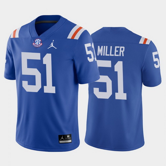 Florida Gators Ventrell Miller Royal Throwback Men'S Jersey