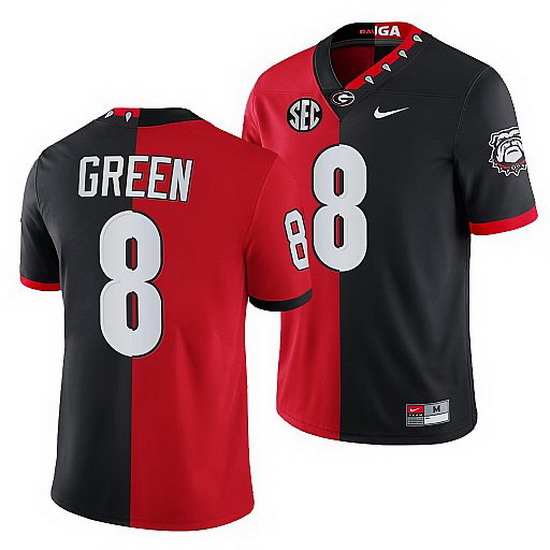 Georgia Bulldogs A.J. Green Red Black Split Edition Men Jersey