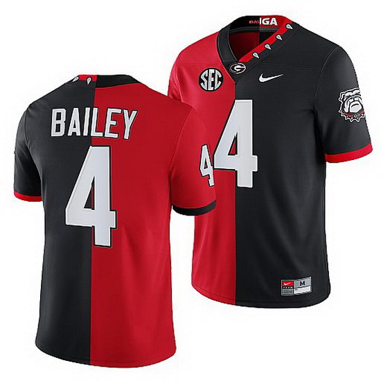 Georgia Bulldogs Champ Bailey Red Black Split Edition Men Jersey